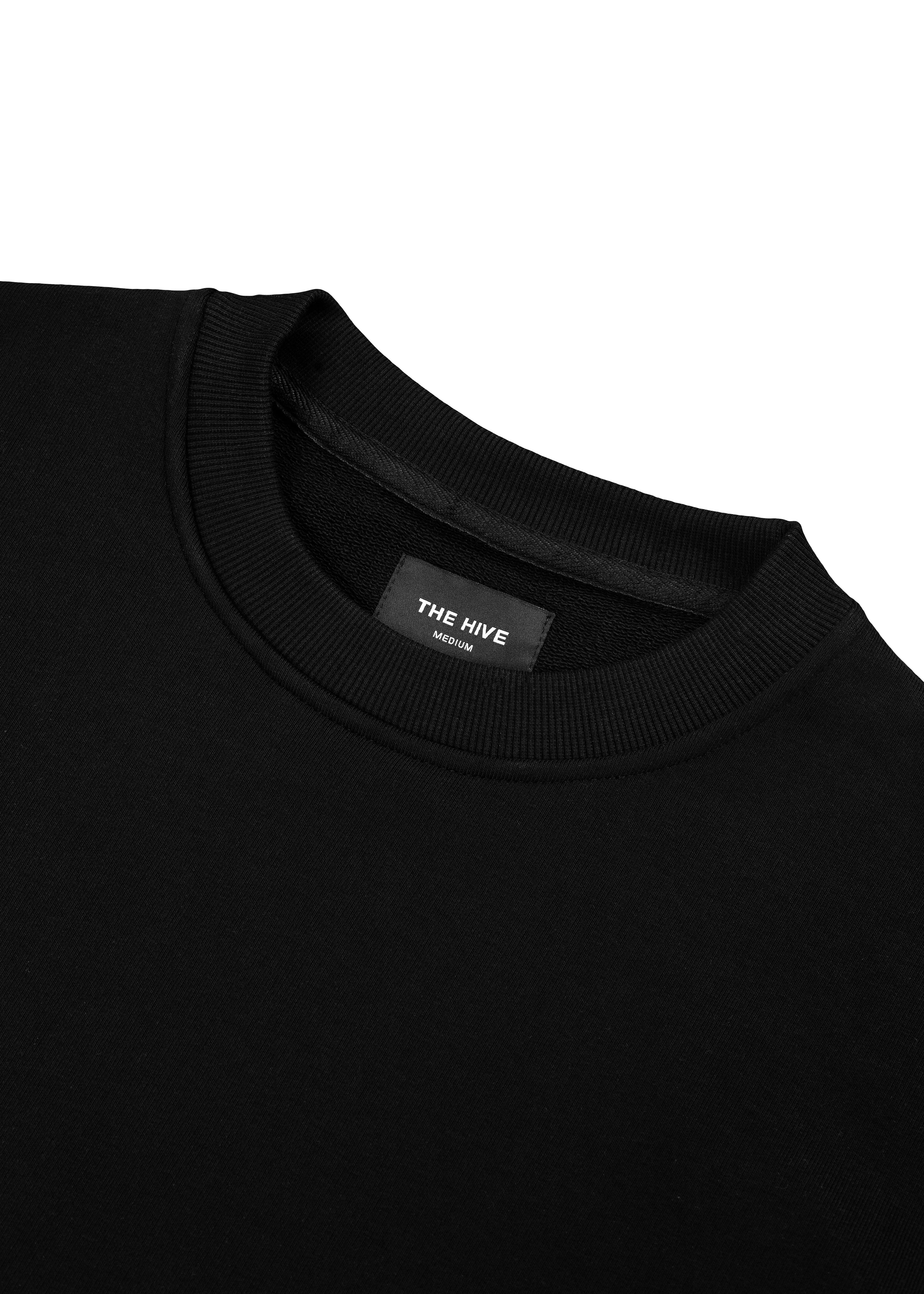 PLAIN CREWNECK IN BLACK 450gsm