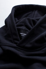 BOXY PLAIN HOODIE IN NOIR