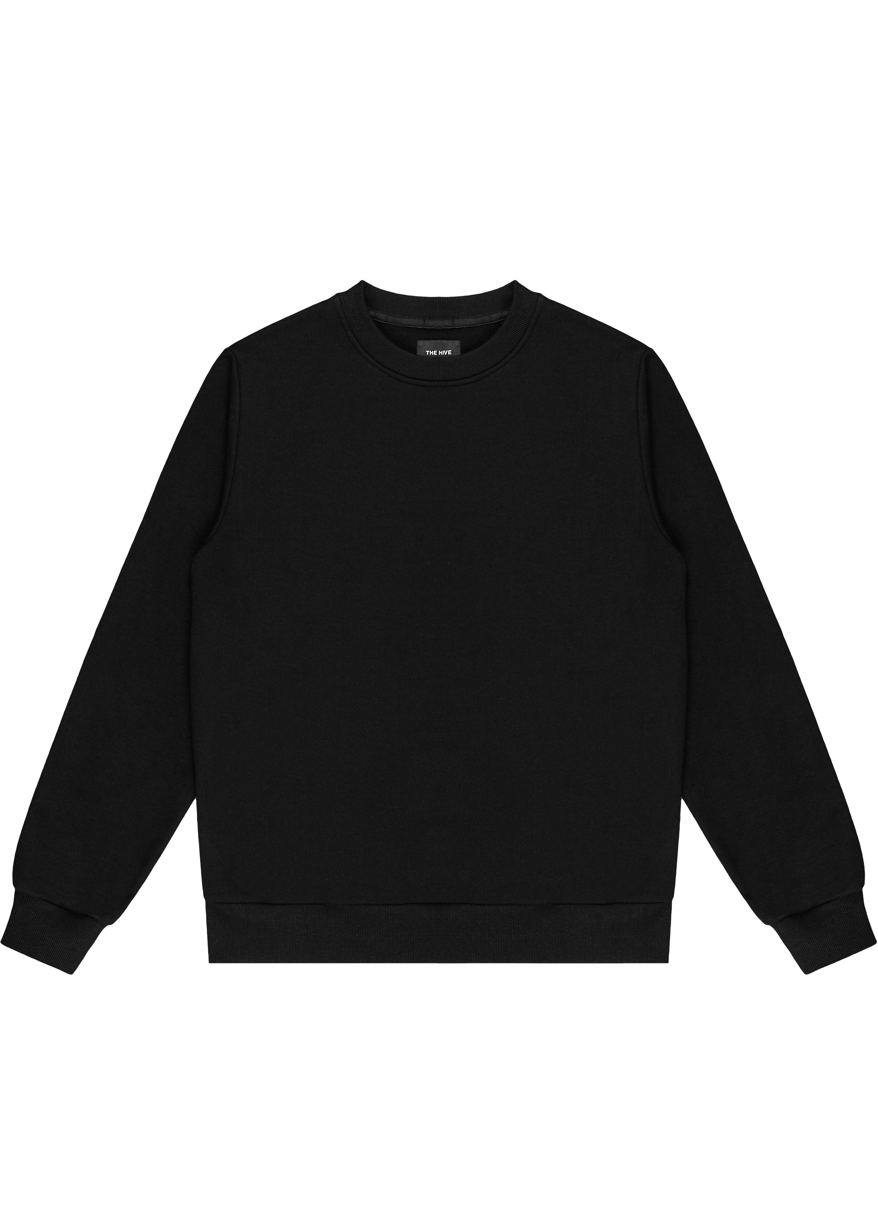 PLAIN CREWNECK IN BLACK 450gsm