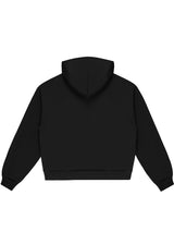 BOXY PLAIN HOODIE IN NOIR