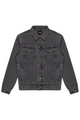 DENIM TRUCKER JACKET IN WASHED GREY