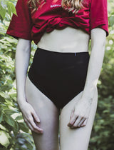 HIGH-WAIST MODAL PANTIES IN BLACK