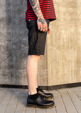 DENIM SHORTS IN BLACK