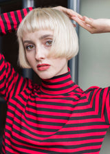 RED STRIPES TURTLENECK