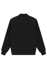 PLAIN COLLAR SWEATER IN JET BLACK