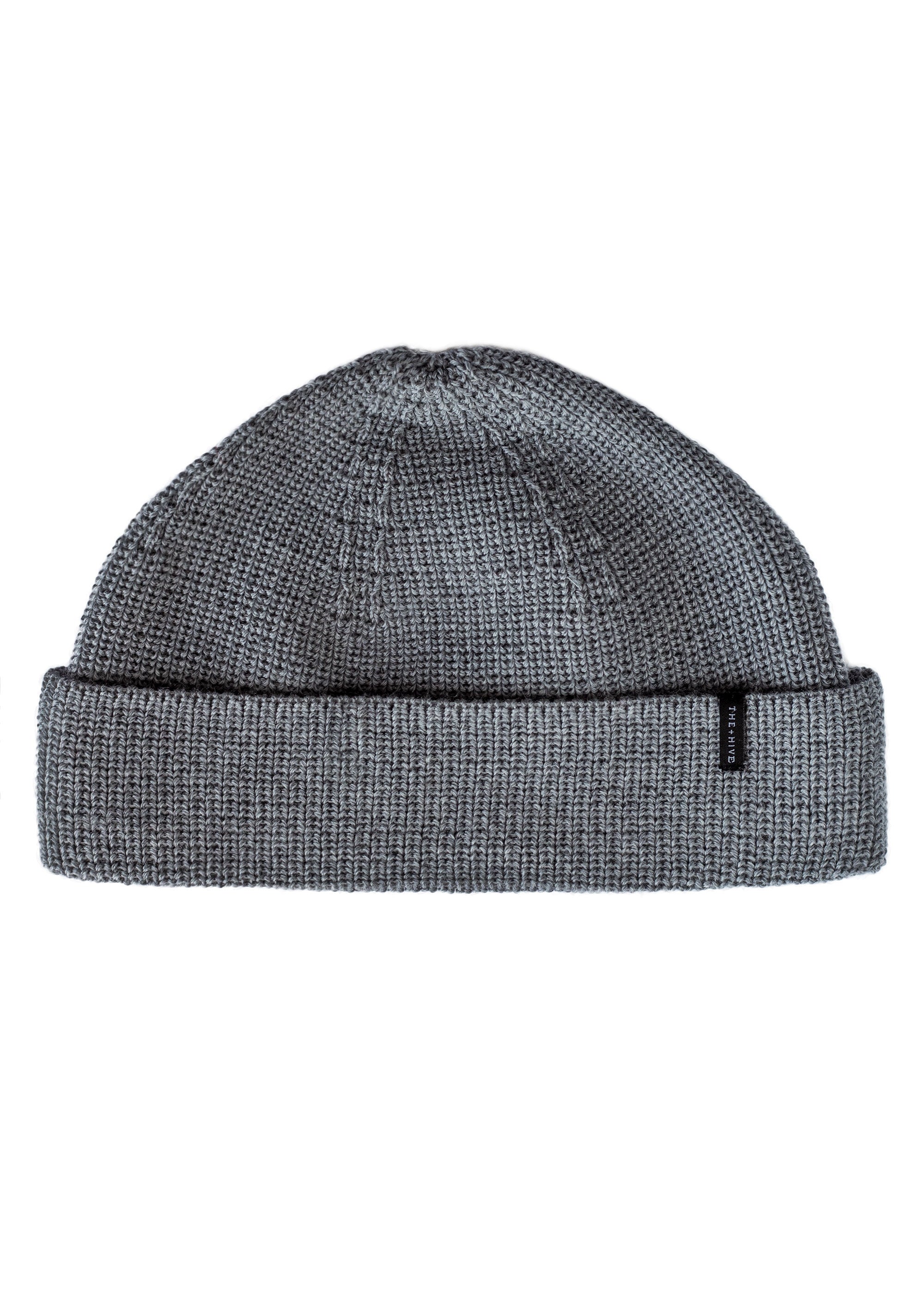 MERINO DOCKER SHORT BEANIE IN GRAY