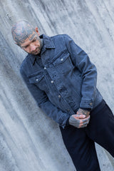 DENIM TRUCKER JACKET IN WASHED GREY