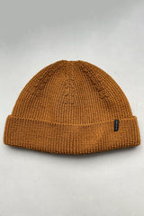 MERINO DOCKER SHORT BEANIE IN MUSTARD