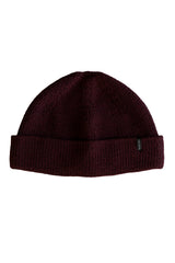 MERINO DOCKER SHORT BEANIE IN BURGUND