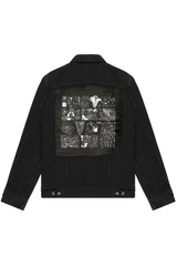 SAVANTS DENIM TRUCKER JACKET IN BLACK