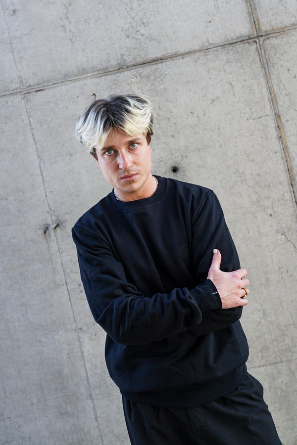 HIVE CREWNECK IN NOIR 450gsm