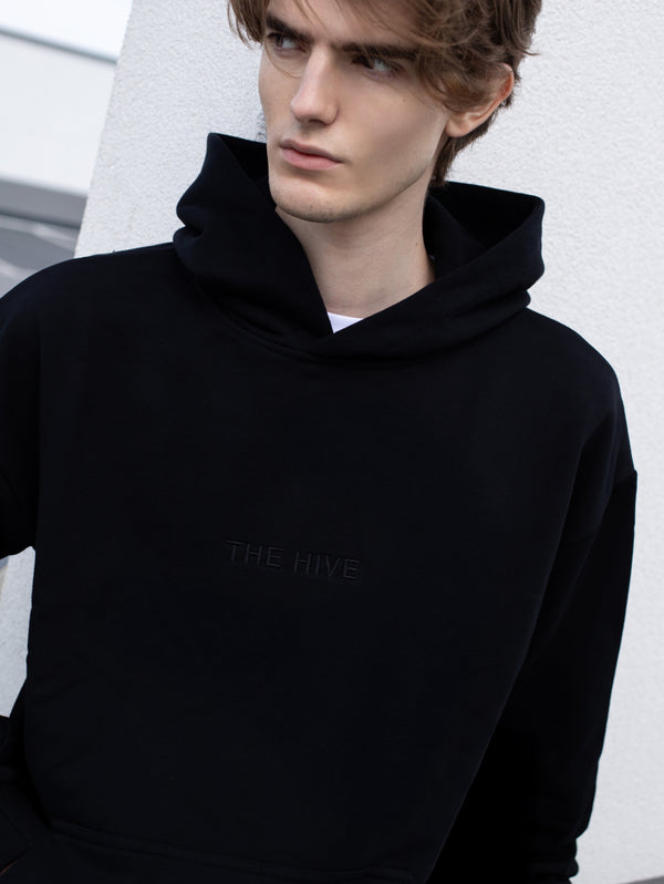 EMBRIODERY BLACK HOODIE