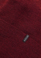 MERINO WOOL BEANIE IN BURGUND