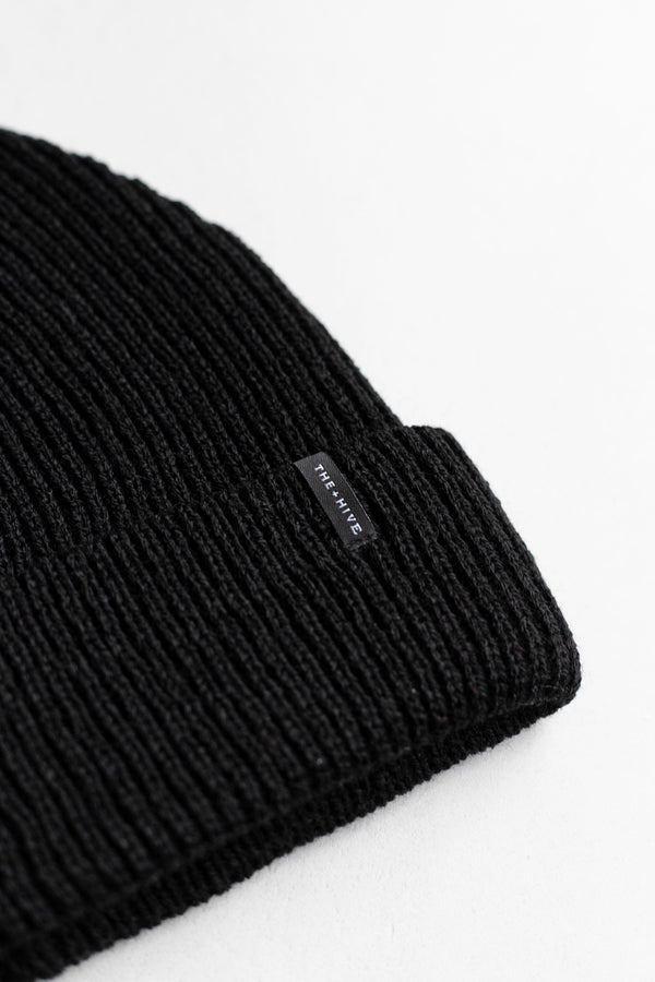 MERINO WINTER BEANIE IN BLACK