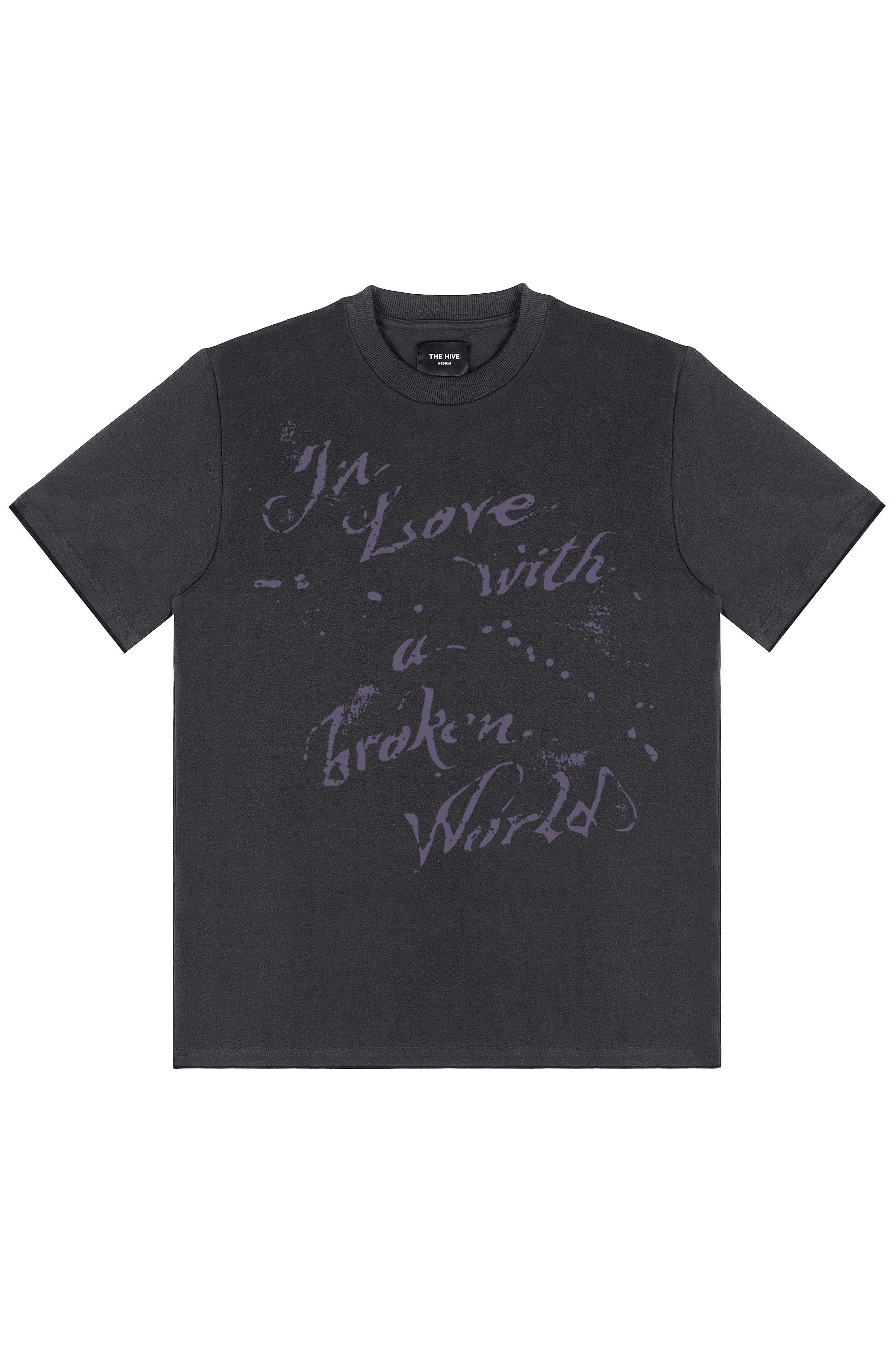 BROKEN TEE IN WASHED BLACK