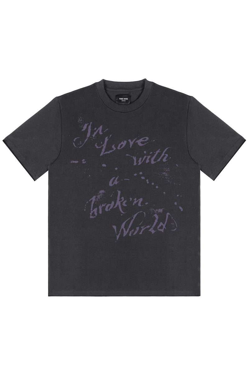 BROKEN TEE IN WASHED BLACK