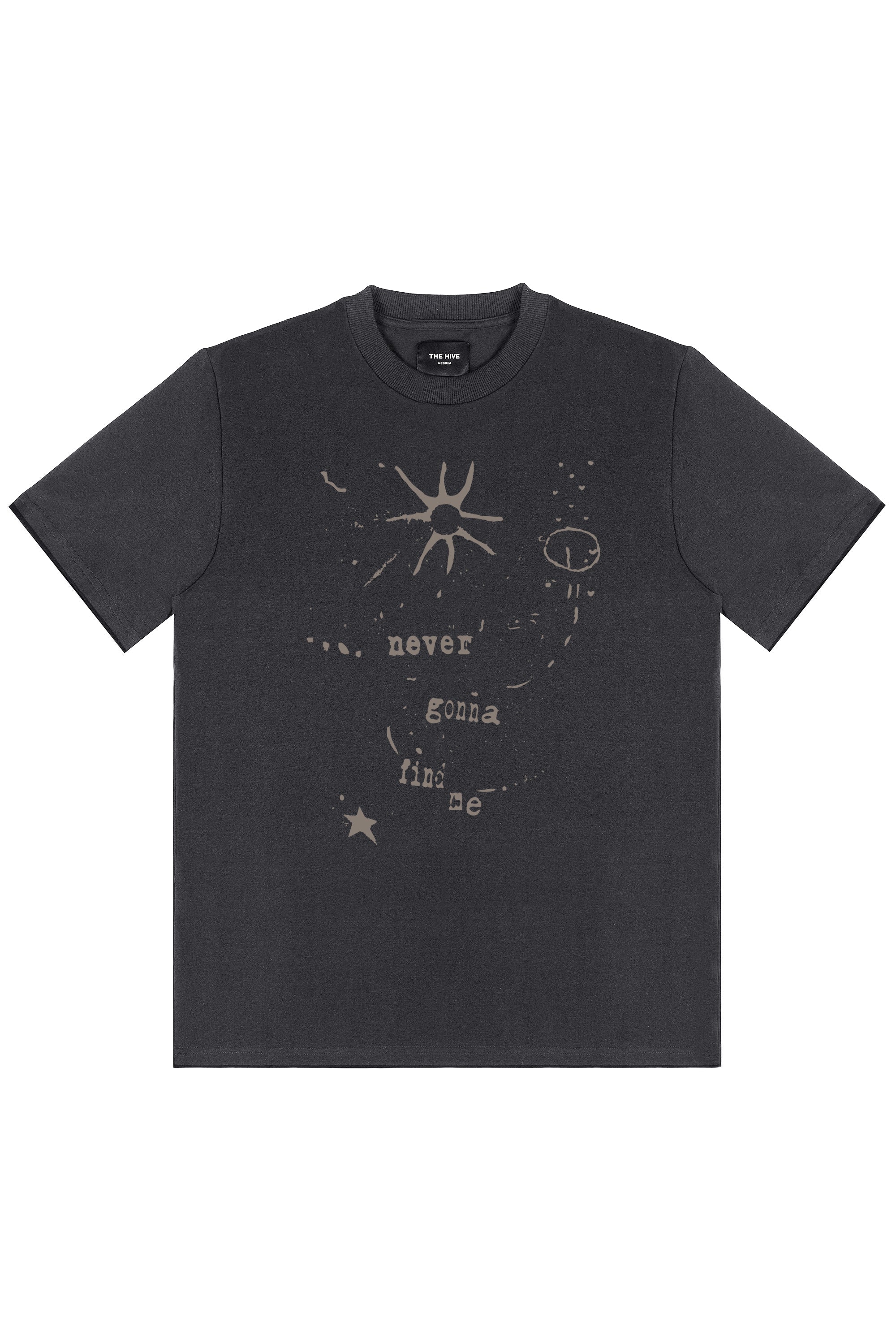 NEVER TEE WASHED BLACK
