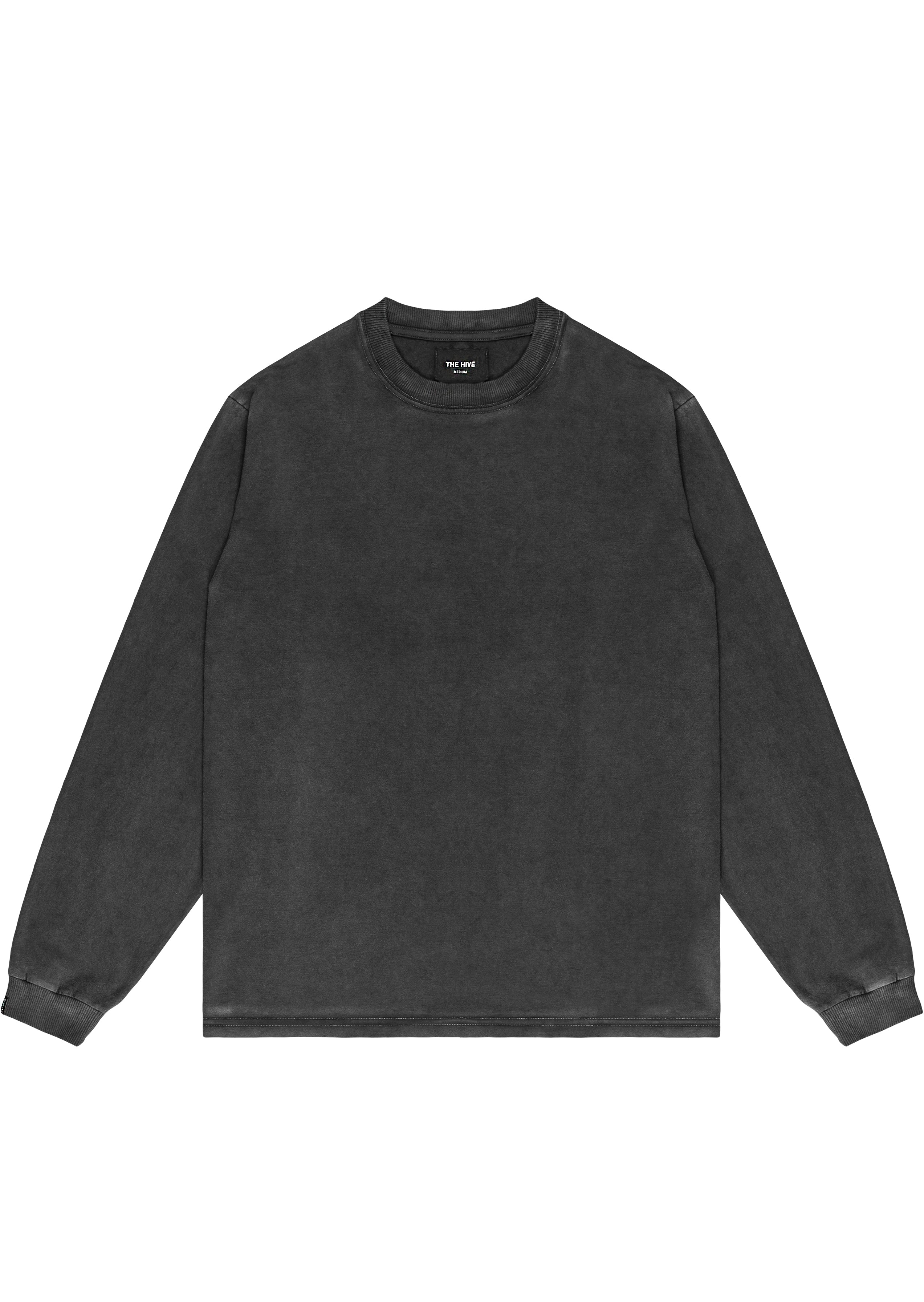 PREMIUM LONGSLEEVE IN WASHED BLACK