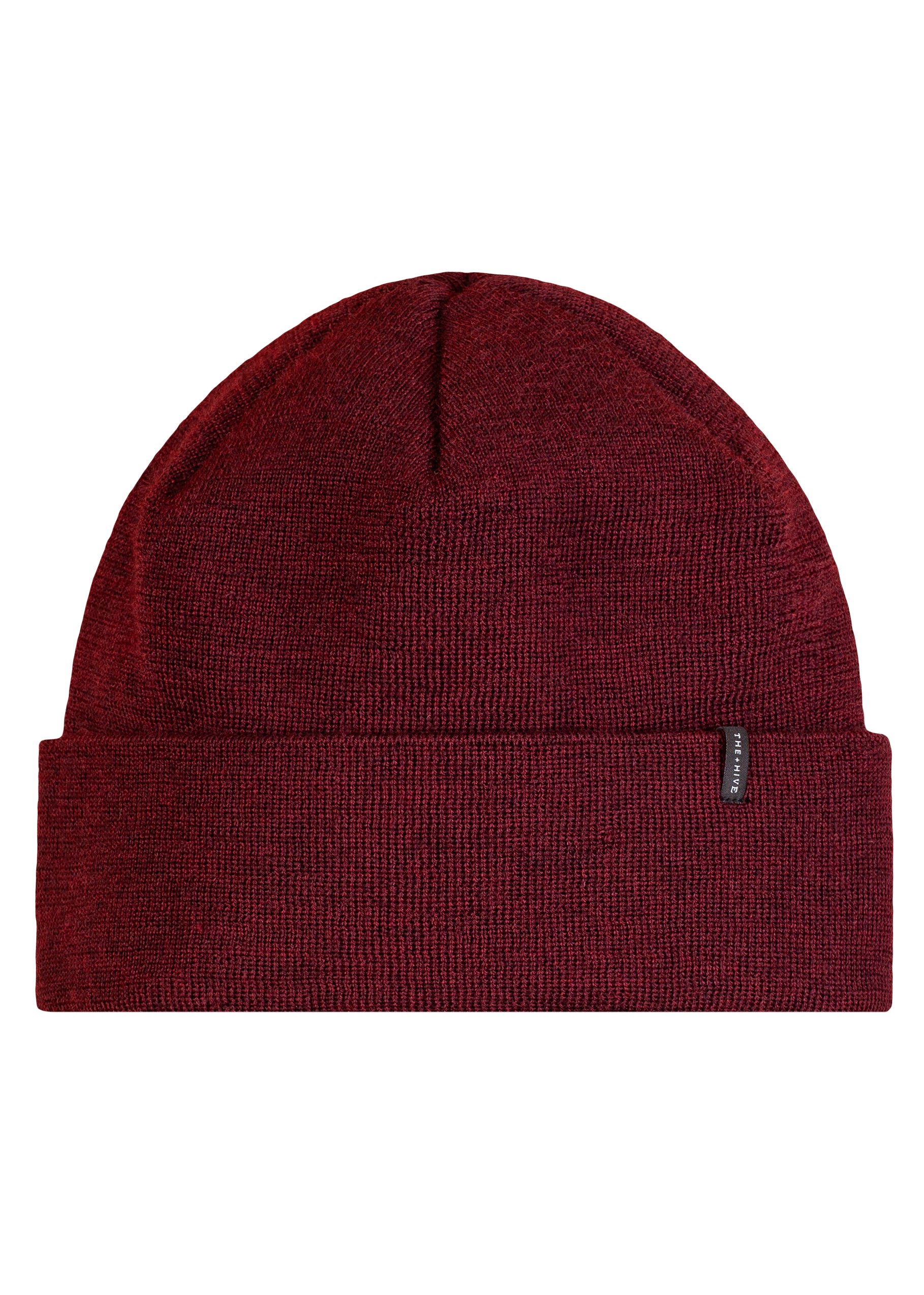 MERINO WOOL BEANIE IN BURGUNDY