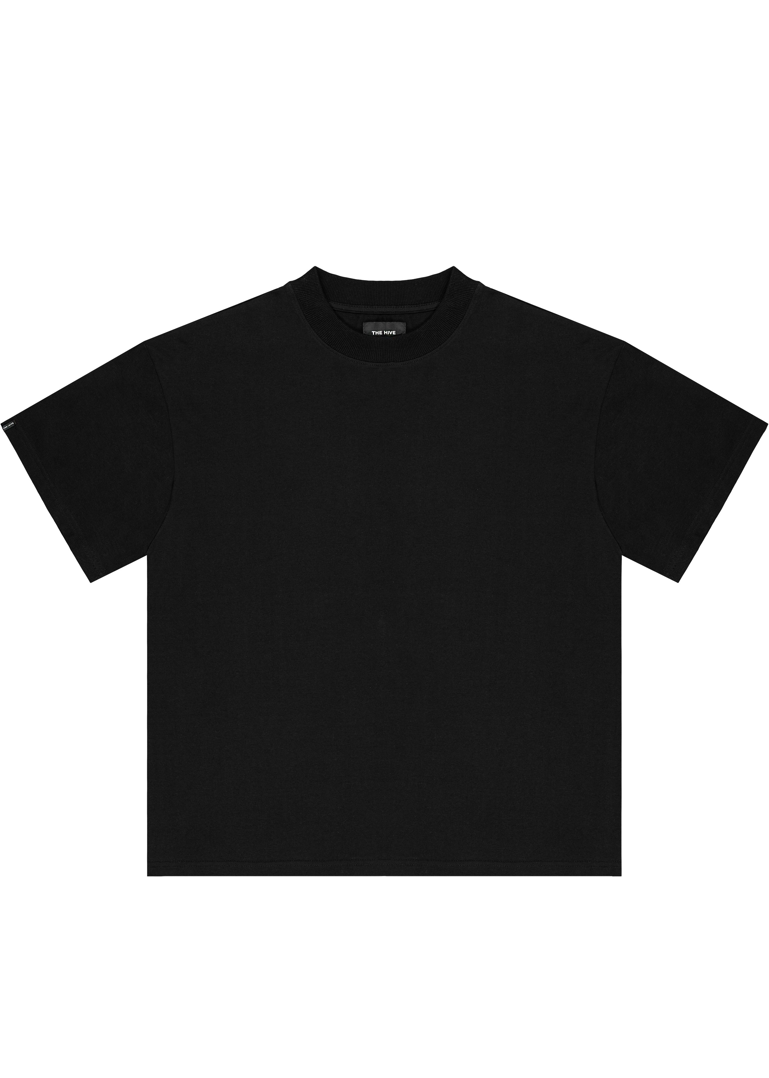 nägonstans layer-hem t-shirt black OVERSIZED PREMIUM TEE IN NOIR – The Hive Clothing