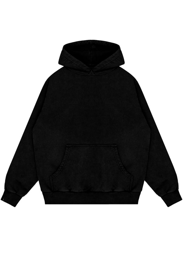 ROUGH BLACK HOODIE 470GSM LIMITED BF