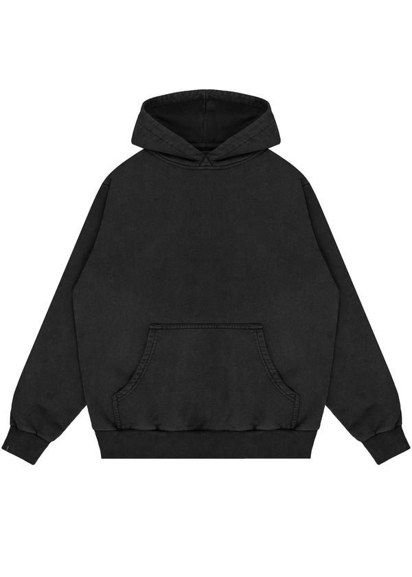 VINTAGE BLACK HOODIE 510GSM