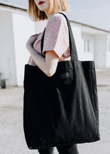 DENIM BAG IN BLACK