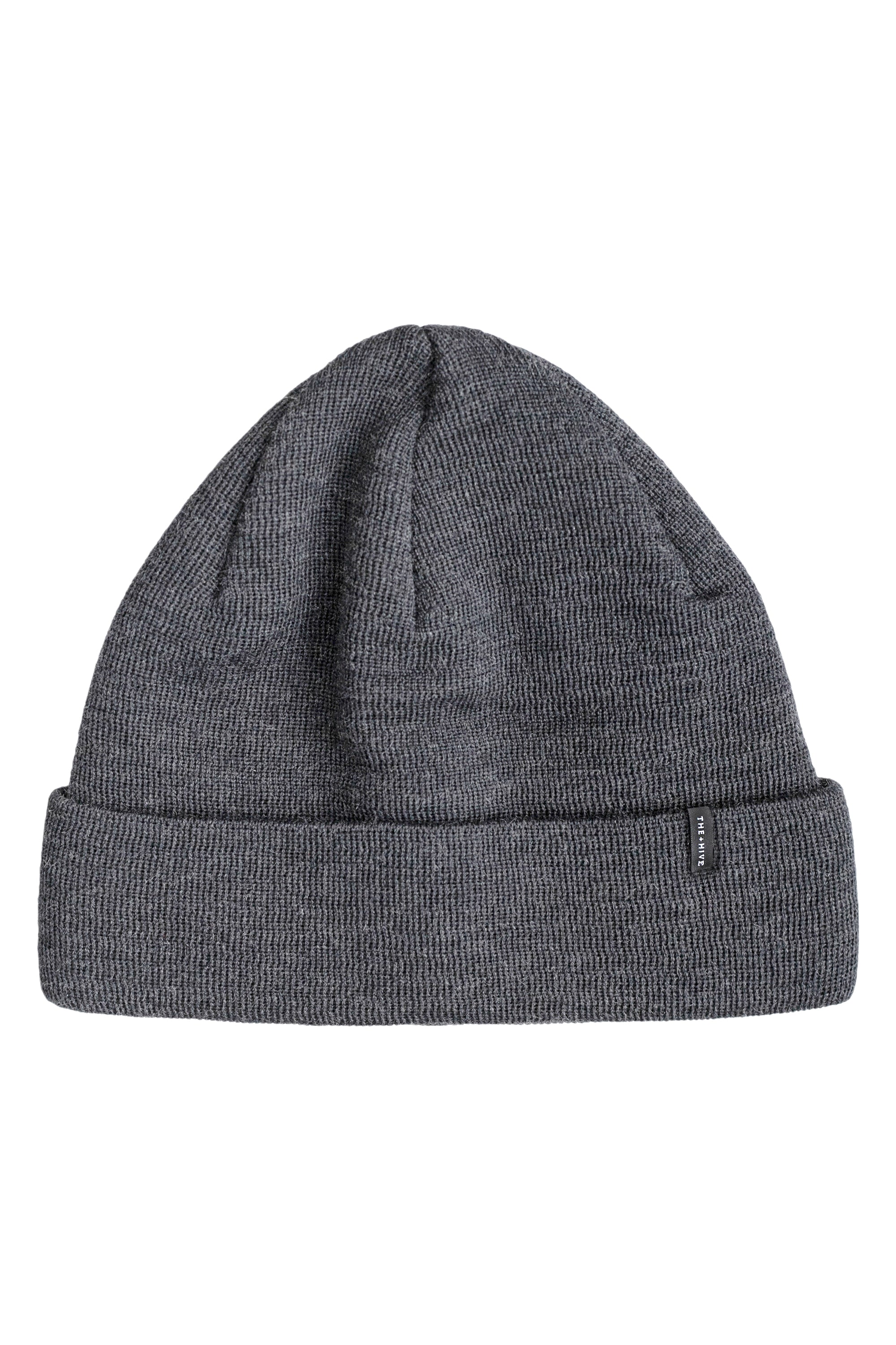 MERINO WOOL BEANIE IN GRAPHITE